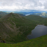Buy canvas prints of Striding edge Panorama by eric carpenter