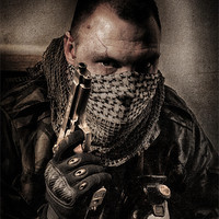 Buy canvas prints of IM ONLY A SOLDIER by Rob Toombs