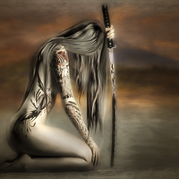 Buy canvas prints of THE SAMURAIS DAUGHTER by Rob Toombs