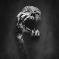 Buy canvas prints of THE LOST SOUL in B/W by Rob Toombs