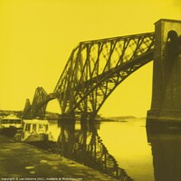Buy canvas prints of Forth Bridge - Yellow Duochrome by Lee Osborne