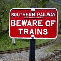 Buy canvas prints of Beware Of Trains by Lee Osborne