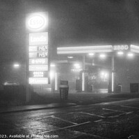 Buy canvas prints of Filling Station at Night by Lee Osborne