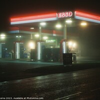 Buy canvas prints of Filling Station At Night by Lee Osborne