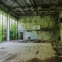 Buy canvas prints of Basketball in Pripyat (Chernobyl Exclusion Zone, Ukraine) by Lee Osborne