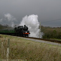 Buy canvas prints of British Railways 4MT 80104, Swanage Railway by Lee Osborne