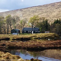 Buy canvas prints of Loch Ossian Youth Hostel, Scotland by Lee Osborne