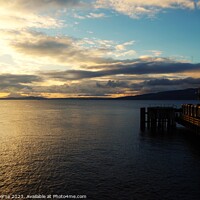 Buy canvas prints of Sunset over Wemyss Bay by Lee Osborne