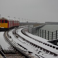 Buy canvas prints of Ryde Pier in the Snow by Lee Osborne