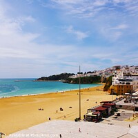 Buy canvas prints of Beach at Albufeira, Algarve, Portugal by Lee Osborne