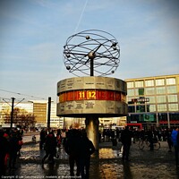 Buy canvas prints of World Clock (Weltzeituhr), Alexanderplatz, Berlin by Lee Osborne