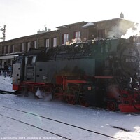 Buy canvas prints of Harz Narrow Gauge Steam Train, Summit of the Brocken by Lee Osborne