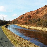 Buy canvas prints of Faucheldean Bing and Union Canal, West Lothian by Lee Osborne