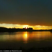 Buy canvas prints of Sunset over Linlithgow Loch by Lee Osborne