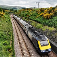 Buy canvas prints of ScotRail Inter7City High Speed Train, Gleneagles by Lee Osborne