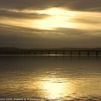 Buy canvas prints of Sunset over the Tay Rail Bridge by Lee Osborne