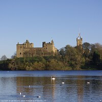 Buy canvas prints of Linlithgow Loch, Palace and Church by Lee Osborne