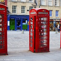 Buy canvas prints of Royal Mile Phone Boxes 2 by Lee Osborne