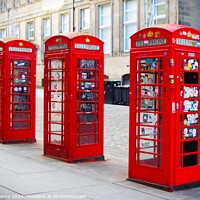 Buy canvas prints of Royal Mile Phone Boxes 3 by Lee Osborne