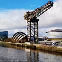 Buy canvas prints of Glasgow - SEC, Hydro and Finnieston Crane by Lee Osborne