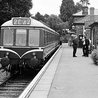 Buy canvas prints of Waiting for departure at Ongar by Lee Osborne