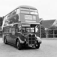 Buy canvas prints of Vintage Classic London Bus by Lee Osborne