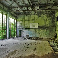 Buy canvas prints of Basketball Court, Pripyat by Lee Osborne