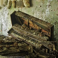 Buy canvas prints of Piano, Pripyat Hospital Concert Hall by Lee Osborne