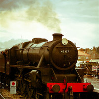 Buy canvas prints of Poppy line steam locomotive. by Lee Daly