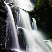 Buy canvas prints of Lumsdale Waterfall. by Lee Daly