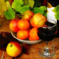 Buy canvas prints of  fruit and wine by sue davies