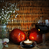 Buy canvas prints of  apples and wine by sue davies