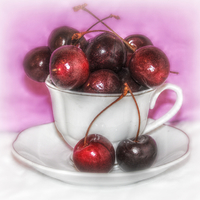 Buy canvas prints of  a cup of cherries by sue davies