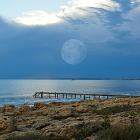 Buy canvas prints of  tranquil ayia napa by sue davies