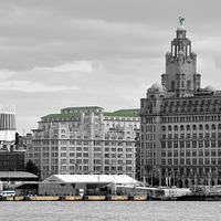 Buy canvas prints of  veiw from the mersey ferry by sue davies