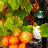 Buy canvas prints of vino and fruit by sue davies