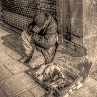 Buy canvas prints of homeless                                by sue davies
