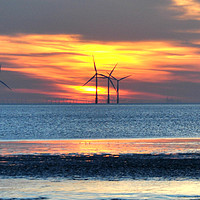 Buy canvas prints of turbine silhouettes by sue davies