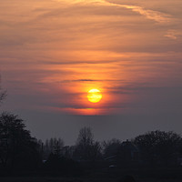 Buy canvas prints of sun setting by sue davies