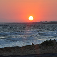 Buy canvas prints of cyprus sunset by sue davies