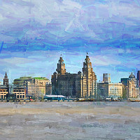 Buy canvas prints of liverpool waterfront by sue davies