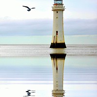 Buy canvas prints of perch rock lighthouse by sue davies