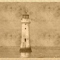 Buy canvas prints of the old lighthuse by sue davies