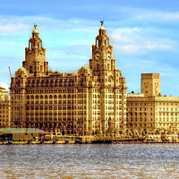 Buy canvas prints of Liver building by sue davies