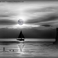Buy canvas prints of sailing through the moonlight by sue davies