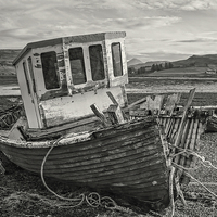 Buy canvas prints of Two Wrecks on Loch Harport by Stephen Maher