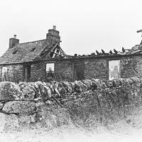 Buy canvas prints of Ruined Farmhouse Sketch by Stephen Maher