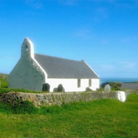 Buy canvas prints of Mwnt Church - Ceredigion by james richmond