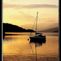 Buy canvas prints of sunset on the lake by jane dickie