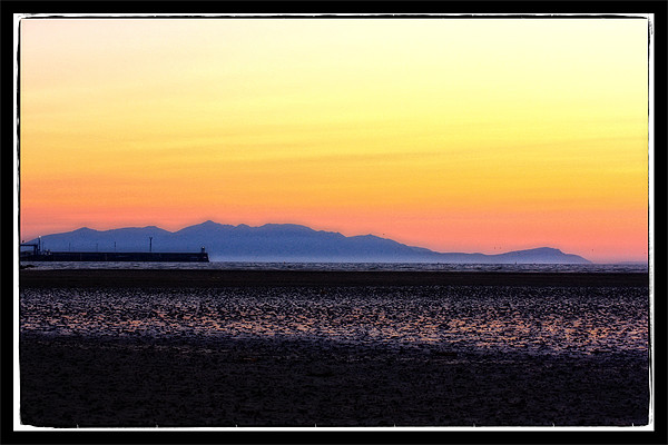 evening glow over Arran Picture Board by jane dickie